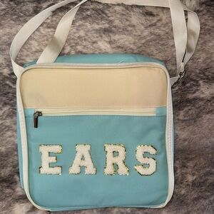 Disney EARS carrier Light Blue and Cream Crossbody Bag with Applique